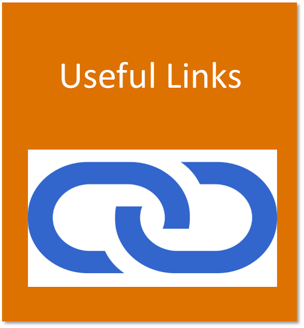 Useful links button containing a chain link